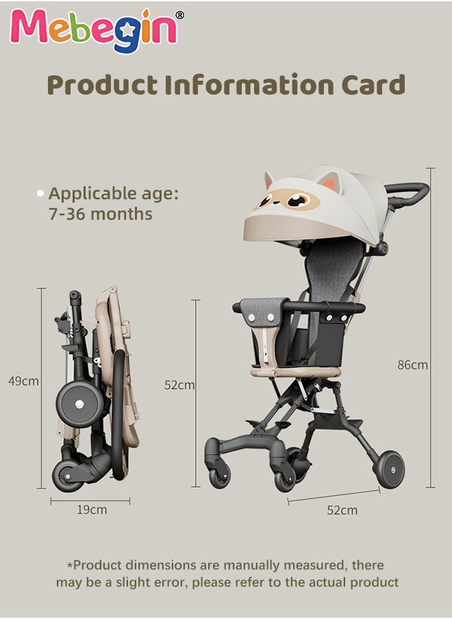 Generic - 2 In 1 Convertible Lightweight Travel Stroller For Baby Toddlers,Easy Fold Stroller With Canopy Can Be 360° Steering, Include Storage Basket, One-Hand Fold,Airplane Stroller For Infants Newborn - Image 1