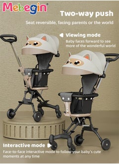 Generic 2 In 1 Convertible Lightweight Travel Stroller For Baby Toddlers,Easy Fold Stroller With Canopy Can Be 360° Steering, Include Storage Basket, One-Hand Fold,Airplane Stroller For Infants Newborn  - Image 2