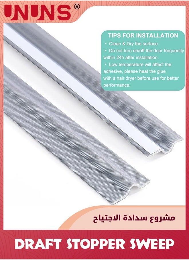 UNUNS - Draft Stopper Sweep,6 Pcs Door Weatherproofing Stripping,Window Seal Strip Self-Adhesive Soundproof Seal Strip Cuttable Window Weather Stripping,12m - Image 1