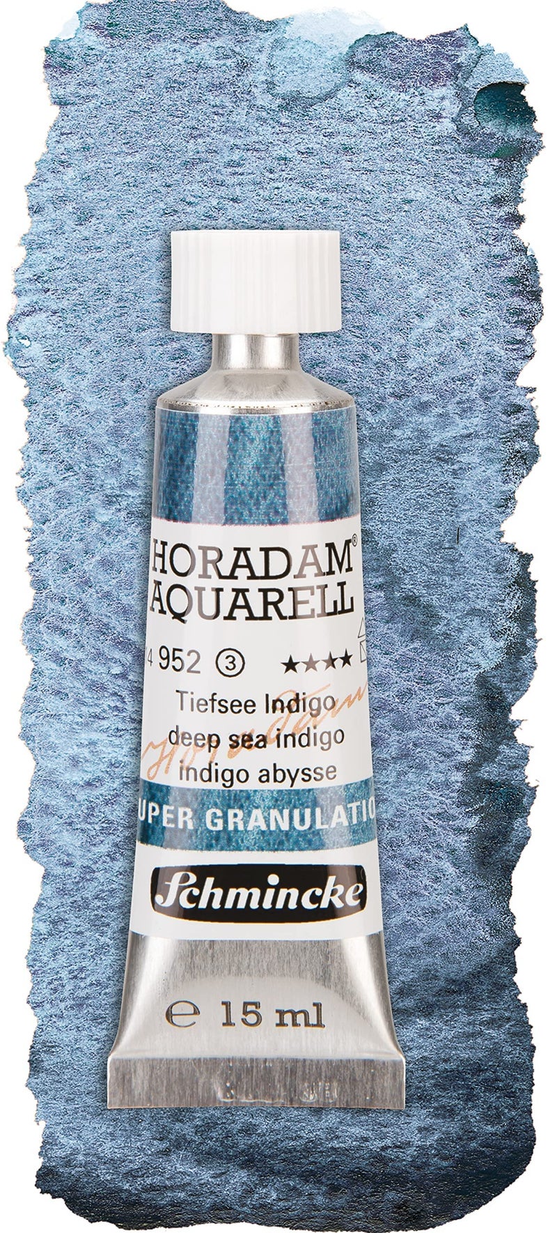 Schmincke - HORADAM® AQUARELL, Super- Granulation Set Deep Sea, 5 x 15 ml tubes, 74 841 097, wooden box, very strong supergranulating watercolor paints - Image 5