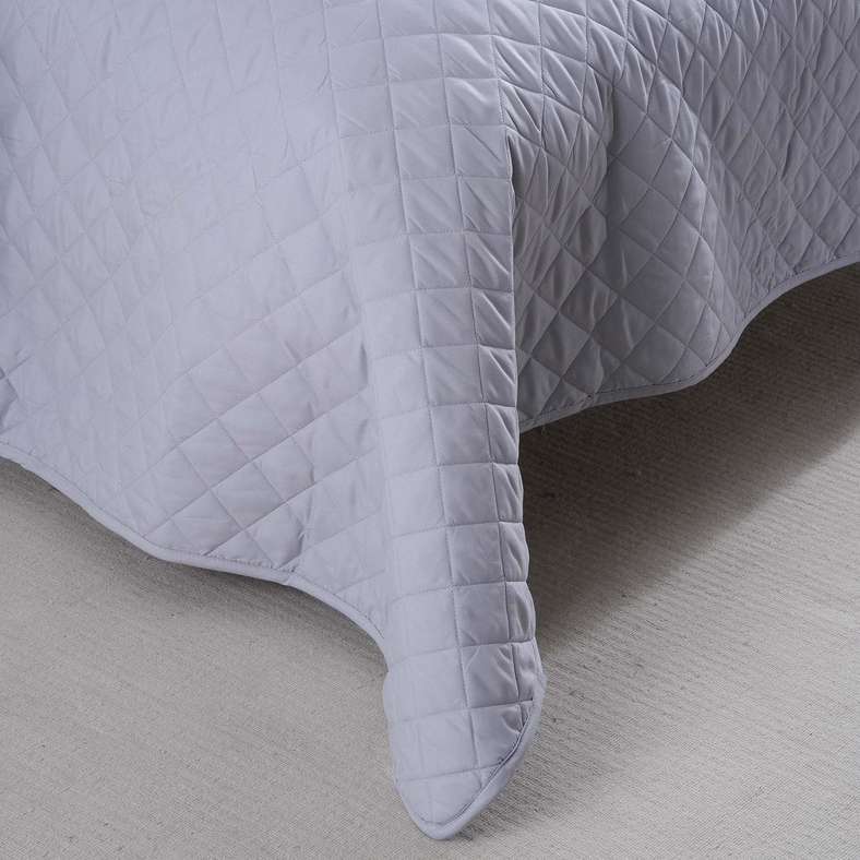 Pan Home طقم أغطية سرير مبطنة من 3 قطع أساسي مقاس 220×240 سم - رمادي - Image 2