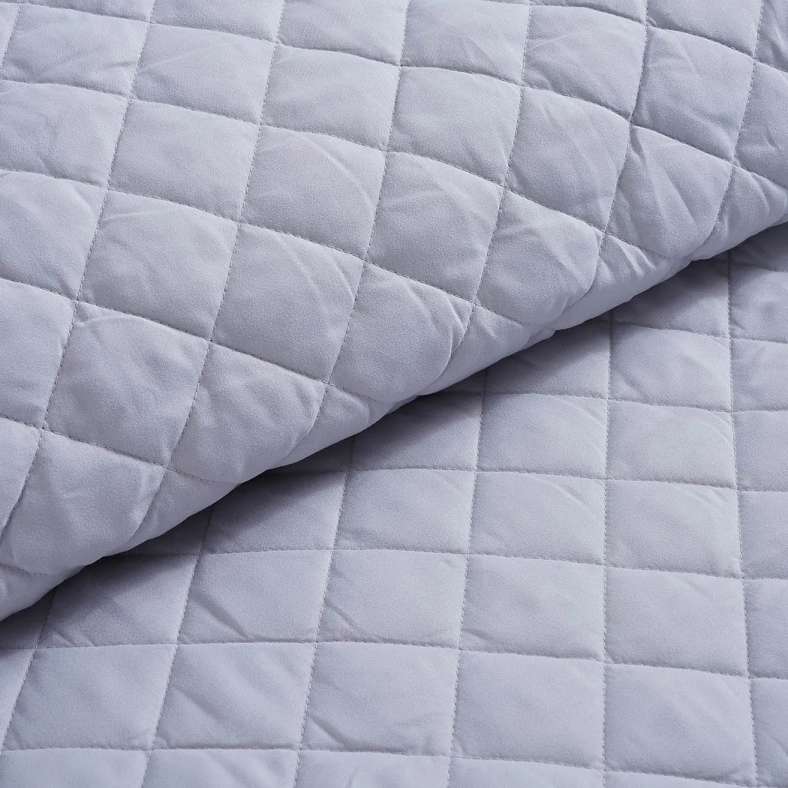 Pan Home طقم أغطية سرير مبطنة من 3 قطع أساسي مقاس 220×240 سم - رمادي - Image 5