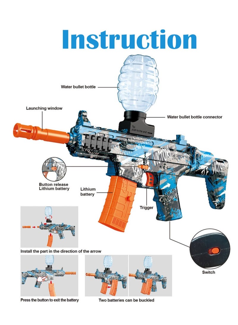 Moonmen Electric Gel Ball Blaster SCAR Gel Blaster Gun Toy with 20000 Water Beads for Outdoor Activities Full Auto Splatter Ball Blasters  - Image 2