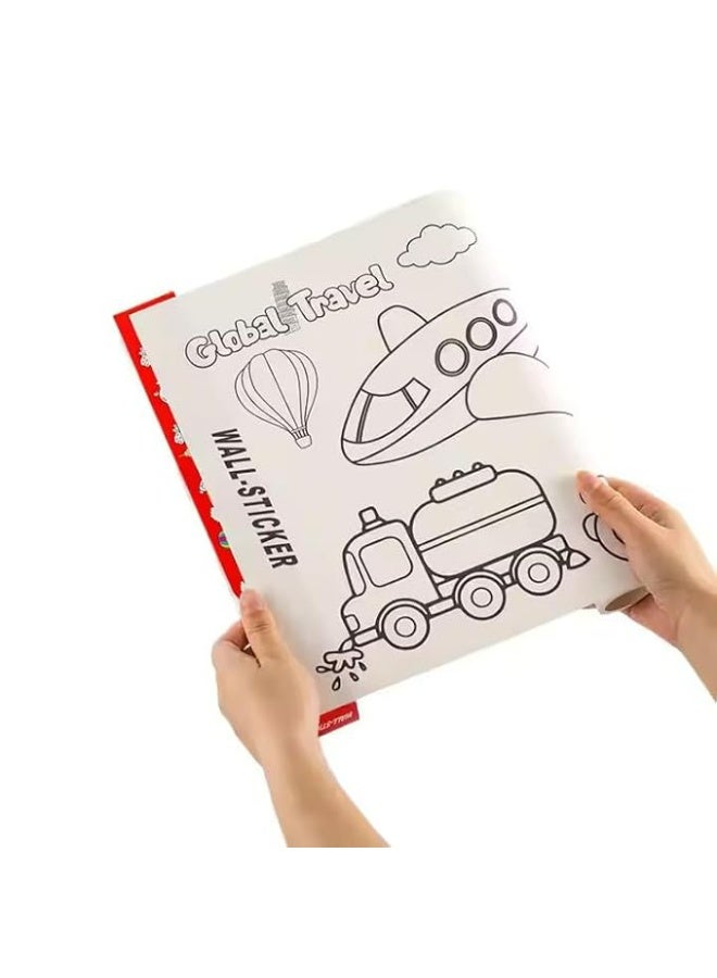 "Giant Adhesive Coloring Roll for Kids - ""Sweet Yummy Fruits"" Design for Creative Development  - Image 4