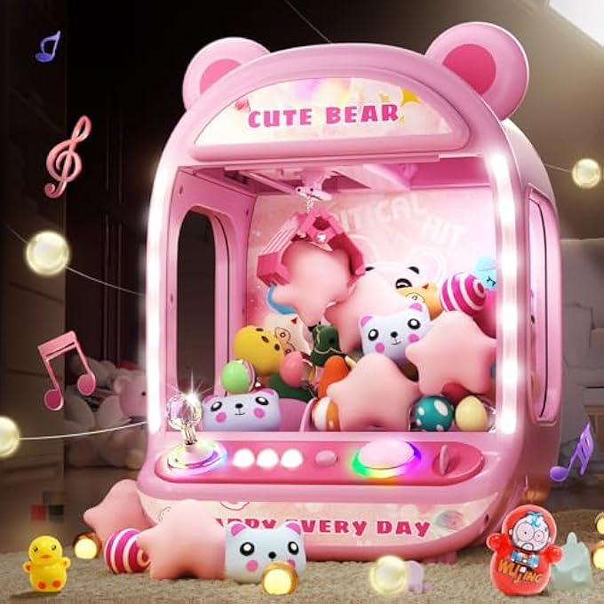 Skirfy Claw Machines for Kids,Unicorns Toys for Girls Age 6+,Kids Games Mini Vending Machine with Squishy Toy Candy Dispenser Machine,Claw Game,Gifts for Girls Age 8-12 - Image 1
