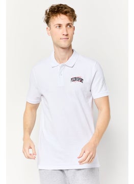 Plein Sport Men Sportswear Fit Short Sleeves Golf Polo Shirt, White  - Image 1