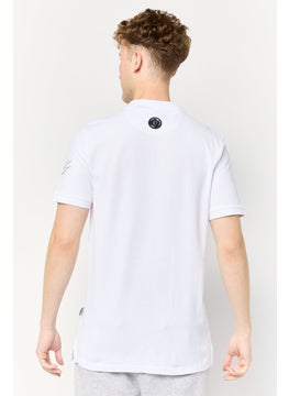 Plein Sport Men Sportswear Fit Short Sleeves Golf Polo Shirt, White  - Image 4