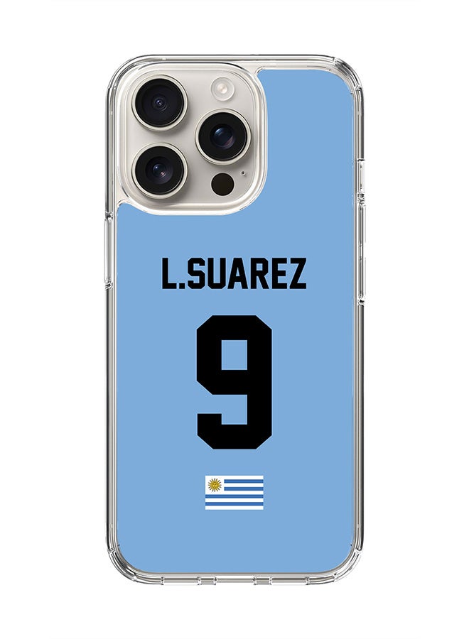 Stylizedd For iPhone 16 Pro Case [Compatible with MagSafe] Slim Magnetic cover Clear Phone Case - Football Team - Uruguay , L.Suarez - Image 1