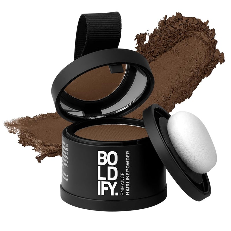 BOLDIFY Hairline Powder  Root Touch Up Hair Color for Gray Coverage  Bald Spot Concealing Hair Powder for Women  Men  48Hour StainProof  Light Brown
