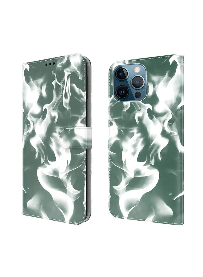 Zaboon Case For iPhone 12 Pro Max Cloud Fog Pattern Horizontal Flip Leather Case with Holder & Card Slot & Wallet - Image 1