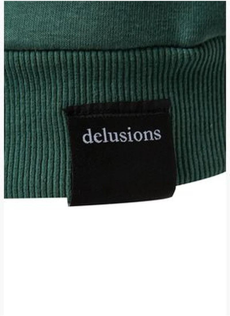 trendyol Green Men's Regular/Regular Fit Hoodie, Basic Tag Detail, and a Soft Pile Inside Cotton Sweatshirt.