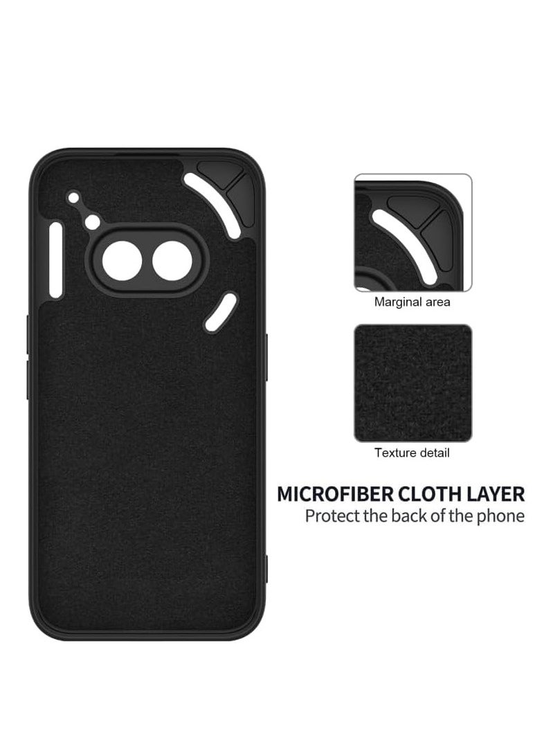 Houmt - Nothing Phone 2A 5G Case Cover Inner Velvet Fabric Lining Matte Case Soft Silicone Flexible Camera Lens Protection Case for Nothing Phone 2A 5G 6.7-inch - Image 1