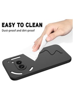 Houmt Nothing Phone 2A 5G Case Cover Inner Velvet Fabric Lining Matte Case Soft Silicone Flexible Camera Lens Protection Case for Nothing Phone 2A 5G 6.7-inch  - Image 4