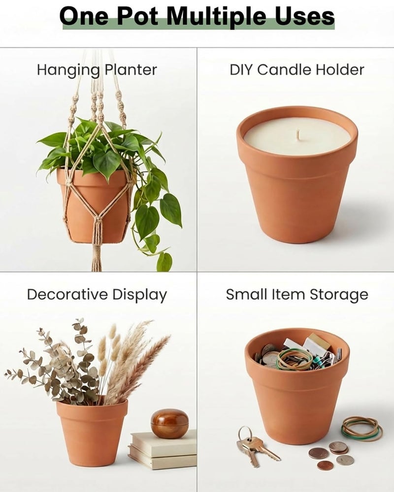 Riseuvo 32pcs 2" Small Mini Terracotta & Clay Pot Planter - Cactus Flower Nursery Terra Cotta Pots with Drainage, Perfect for Indoor/Outdoor Plants, Crafts - Image 5