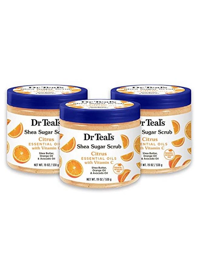 Dr Teal's Shea Sugar Body Scrub Citrus With Essential Oils & Vitamin C 19 Oz (Pack Of 3)  - Image 2