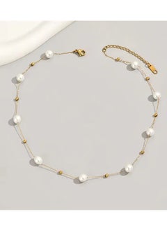 Home Clearance Sale Elegant Imitation Pearl Beads Necklace - Zinc Alloy with Baroque Design - Perfect for Everyday Wear  - Image 3