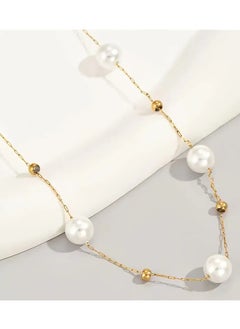 Home Clearance Sale Elegant Imitation Pearl Beads Necklace - Zinc Alloy with Baroque Design - Perfect for Everyday Wear  - Image 4