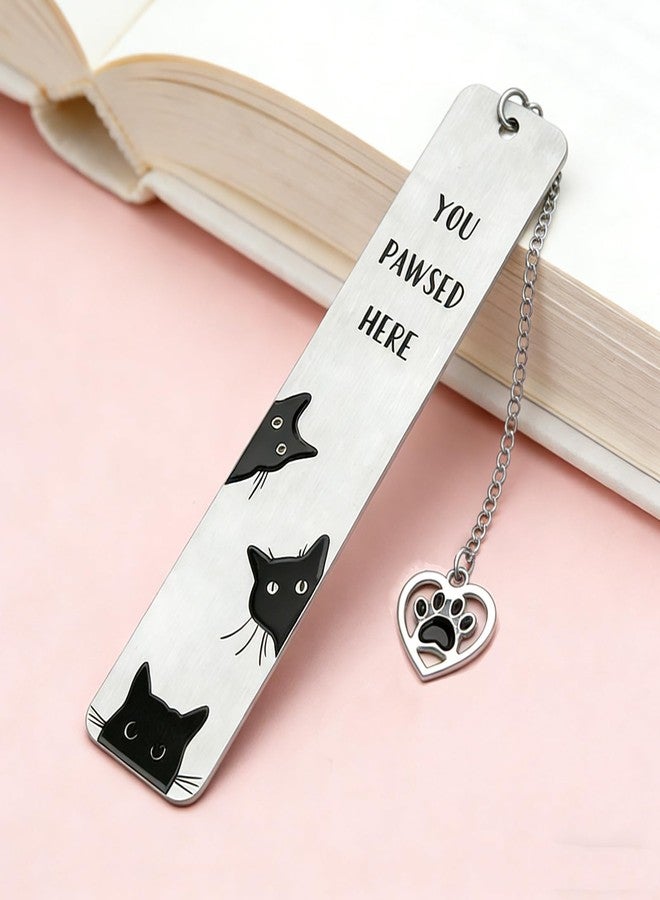 Cioohan Cat Bookmark,Stainless Steel Funny Black Cat Bookmark Reading Accessory, Cute Metal Bookmarks for Women, Men, Students & Book Lovers Gift - Image 3