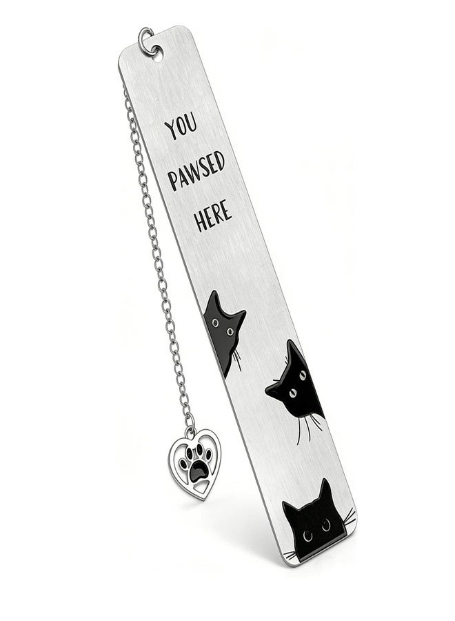 Cioohan Cat Bookmark,Stainless Steel Funny Black Cat Bookmark Reading Accessory, Cute Metal Bookmarks for Women, Men, Students & Book Lovers Gift - Image 1