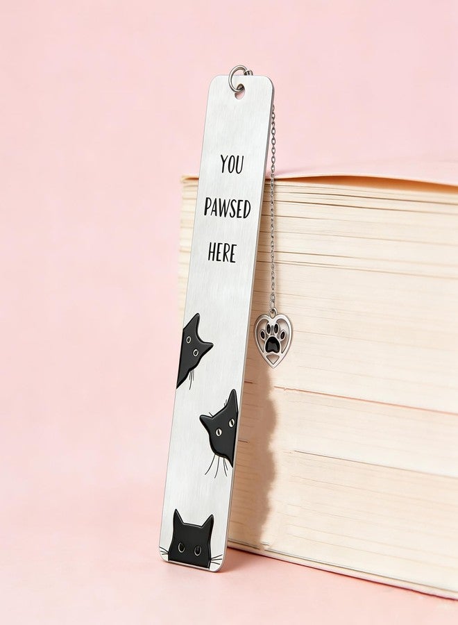 Cioohan Cat Bookmark,Stainless Steel Funny Black Cat Bookmark Reading Accessory, Cute Metal Bookmarks for Women, Men, Students & Book Lovers Gift - Image 5