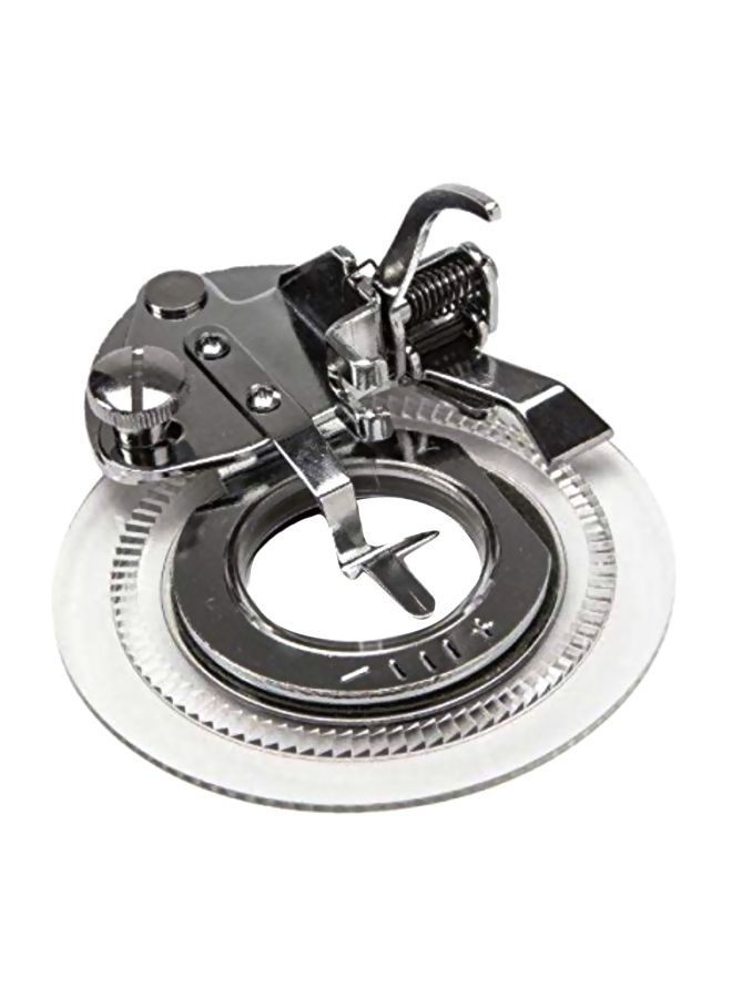 NIBEMINENT Flower Stitch Sewing Machine Presser Foot Silver/Clear 1.6x4.2x3.3inch - Image 1