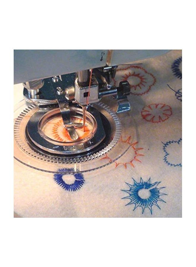 NIBEMINENT Flower Stitch Sewing Machine Presser Foot Silver/Clear 1.6x4.2x3.3inch - Image 2