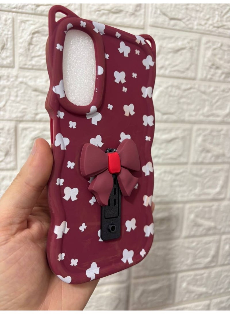 جراب خلفي مع فيونكة متوافق مع هاتف سامسونج A05S - Image 1