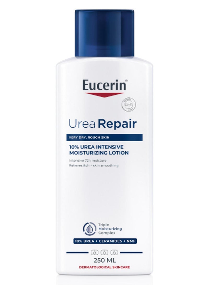 Eucerin Urearepair Plus 10% Urea Body Lotion With Ceramide, Immediate 48-Hour Relief For Dry Skin  Suitable For Mature And Diabetic Skin White 250ml - Image 1