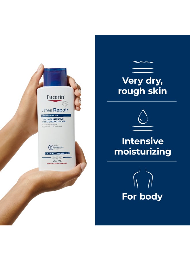 Eucerin Urearepair Plus 10% Urea Body Lotion With Ceramide, Immediate 48-Hour Relief For Dry Skin  Suitable For Mature And Diabetic Skin White 250ml - Image 3