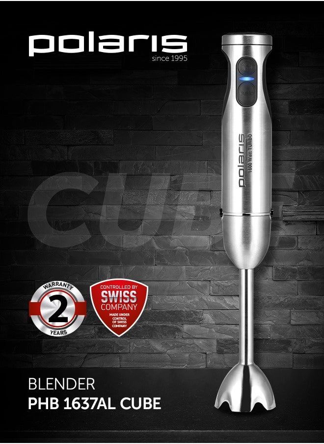 Polaris - Multifunctional 11 in 1 hand blender 4 PRO TITAN knives with titanium coating work 2 times more efficiently and retain their strength and sharpness for many years. Blender whisk is ideal for airy desserts, fluffy omelettes and light pancake batter. 30 speeds with smooth adjustment and TURBO mode.  LCD display PROtect+ motor protection against overheating and overload. Ergonomic handle shape - Image 1
