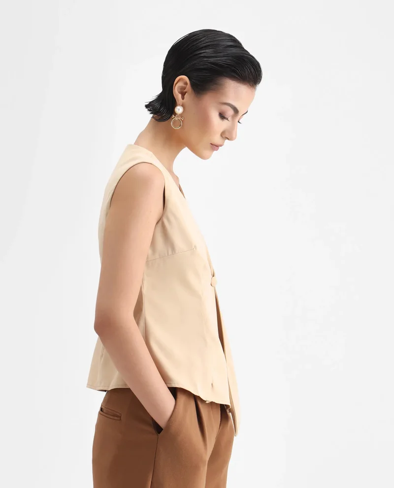 Rareism Women's Sleeveless Satin Top