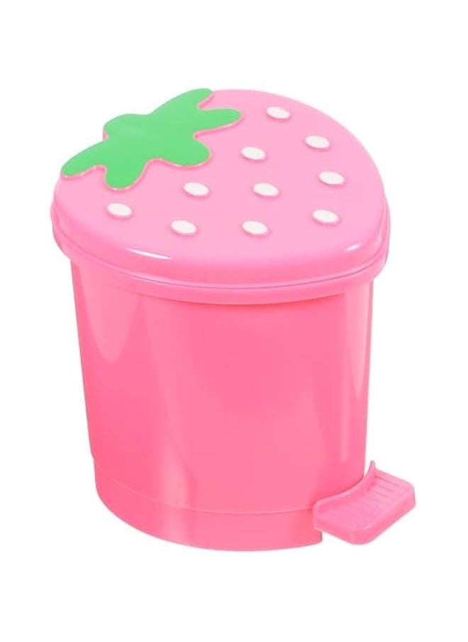 Arabest Mini Heart-shaped Trash Can for Office, Bedroom, or Bathroom - Cute Kawaii Desktop Waste Bin with Lid for Makeup Wastes, Small Garbage Container  - Image 1