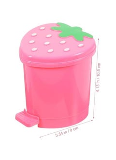 Arabest Mini Heart-shaped Trash Can for Office, Bedroom, or Bathroom - Cute Kawaii Desktop Waste Bin with Lid for Makeup Wastes, Small Garbage Container  - Image 3