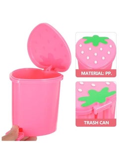 Arabest Mini Heart-shaped Trash Can for Office, Bedroom, or Bathroom - Cute Kawaii Desktop Waste Bin with Lid for Makeup Wastes, Small Garbage Container  - Image 5