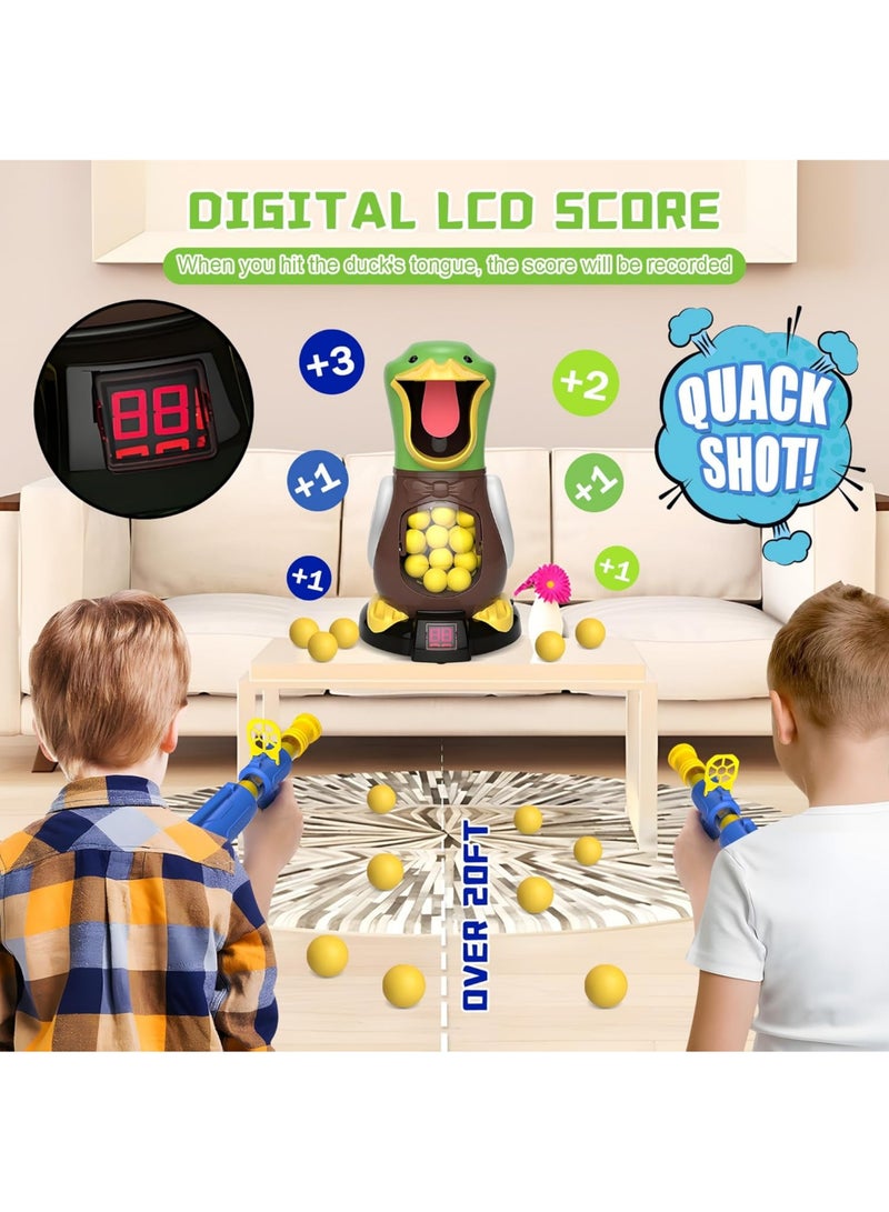 ألعاب إطلاق بط متحركة للأطفال من عمر 3 إلى 9 سنوات مع 24 كرة ومضخة هواء لعب داخلية وخارجية، لعبة تنافسية هدية للبنين والبنات - Image 2