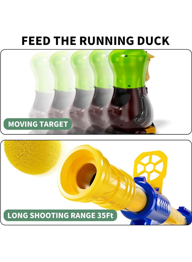 ألعاب إطلاق بط متحركة للأطفال من عمر 3 إلى 9 سنوات مع 24 كرة ومضخة هواء لعب داخلية وخارجية، لعبة تنافسية هدية للبنين والبنات - Image 3