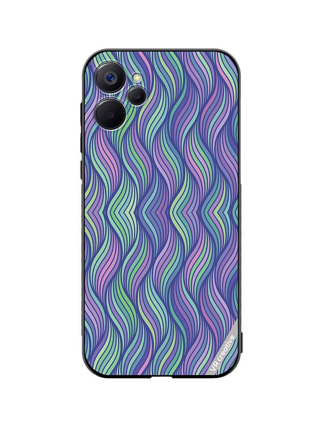 VR CREATIVE Protective Case Cover For Realme 9i 5G Strips Design Multicolour - Image 1