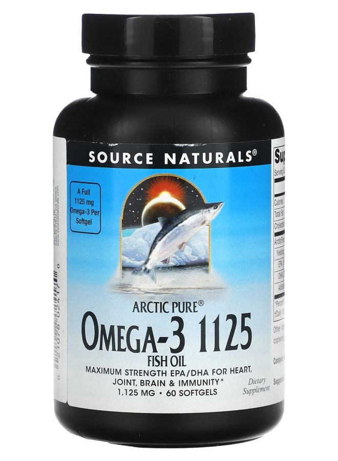 Arctic Pure Omega3 Fish Oil 1125 mg 60 Softgels