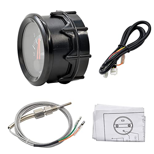 ESUPPORT Universal Car 52mm Pointer Exhaust Gas Temp Gauge Meter Kit Temperature EGT EXT White LED Light Pointer Indicator Dail Display Electronic - Image 5