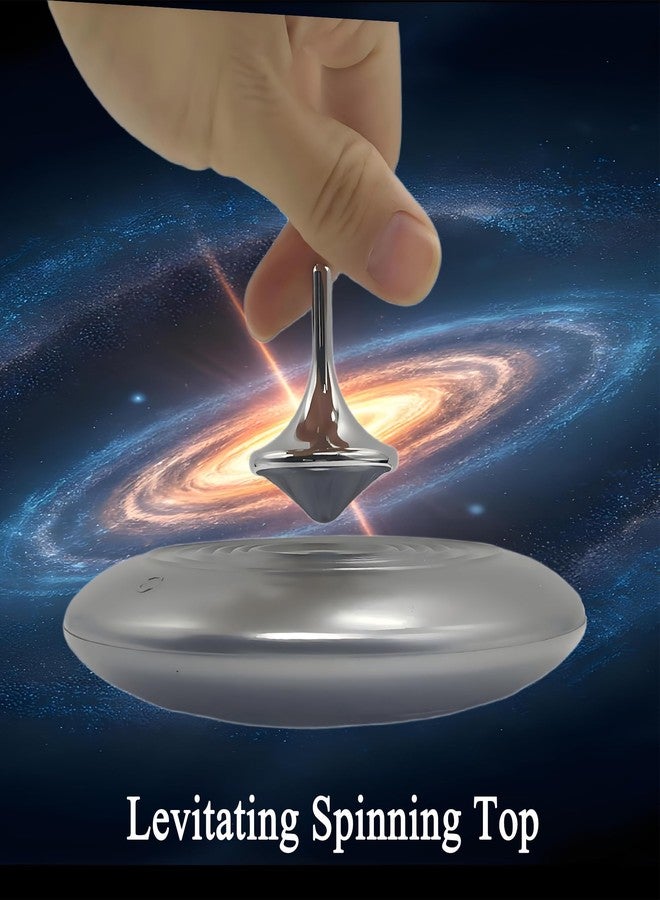 YIANCTRD Levitating Spinning Top - Metal Anti-Gravity Gyro for Adults, Office Desk Decor & Stress Relief - Image 2