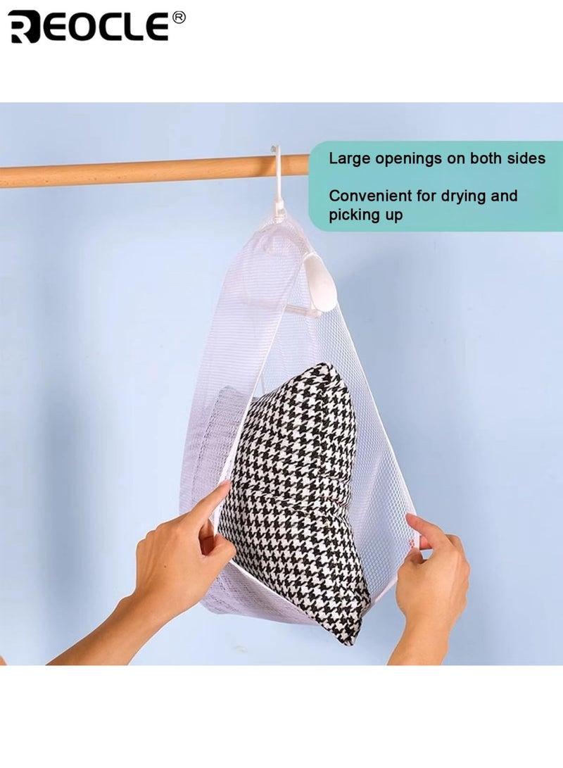 REOCLE 4pcs Multi-Functional Laundry Drying Net Bags for Pillows Toys Shoes Space-Saving Windproof Mesh Organizer for Drying and Storage - Image 3