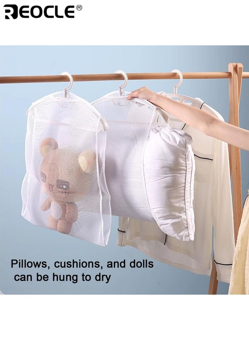REOCLE 4pcs Multi-Functional Laundry Drying Net Bags for Pillows Toys Shoes Space-Saving Windproof Mesh Organizer for Drying and Storage - Image 4