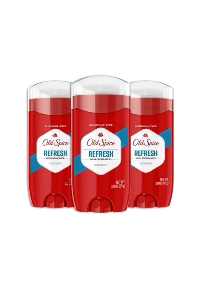 Old Spice مزيل العرق الخالي من الألومنيوم للرجال، عالي التحمل، 3 أونصة لكل عبوة، 3 قطع