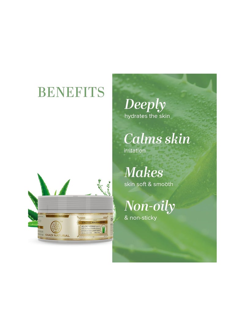 Khadi Natural Khadi Natural Ayurvedic Aloevera Gel (Transparent)| Deeply moisturizing| Unique non sticky formula| Makes skin soft and supple| Suitable for All Skin Types| 200 gm  - Image 2