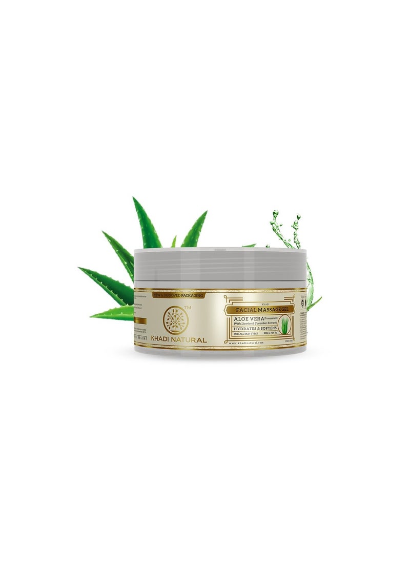 Khadi Natural Khadi Natural Ayurvedic Aloevera Gel (Transparent)| Deeply moisturizing| Unique non sticky formula| Makes skin soft and supple| Suitable for All Skin Types| 200 gm  - Image 1