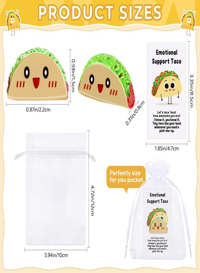 Huwena 100 Employee Appreciation Gifts Positive Resin Bulk Emotional Funny Cinco de Mayo Support Gifts for Team Staff Nurse Teacher Rewards (Taco) - Image 2