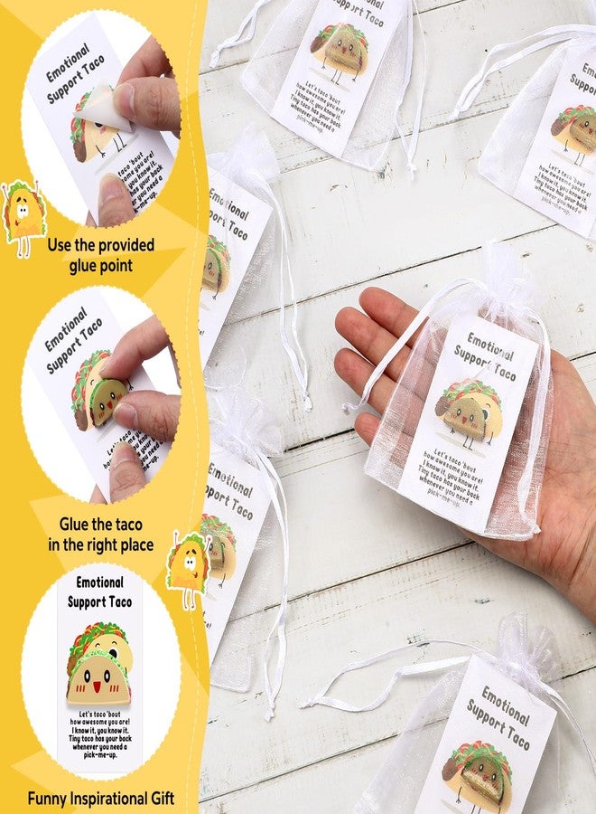 Huwena 100 Employee Appreciation Gifts Positive Resin Bulk Emotional Funny Cinco de Mayo Support Gifts for Team Staff Nurse Teacher Rewards (Taco) - Image 4