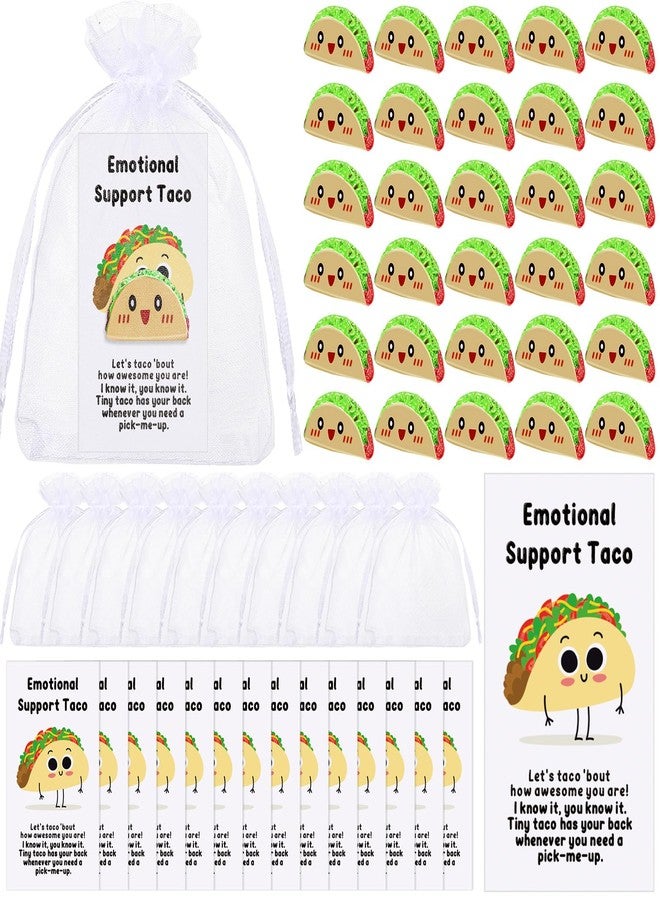 Huwena 100 Employee Appreciation Gifts Positive Resin Bulk Emotional Funny Cinco de Mayo Support Gifts for Team Staff Nurse Teacher Rewards (Taco) - Image 1