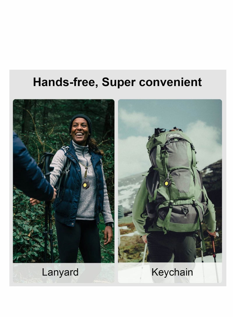 SYOSI Small COB Flashlight, USB Rechargeable 7 Light Modes/Rotating Bracket/Magnet Base / IPX4 Waterproof Bright Keychain Flashlight, Portable Pocket Flashlight for Camping, Walking - Image 5