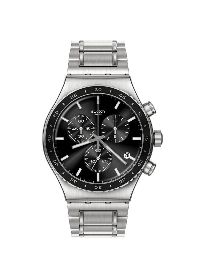 سواتش ساعة يد من الاستانلس ستيل كرونوغراف YVS495G - Image 1